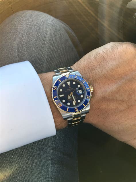 rolex two tone green|Rolex two tone blue submariner.